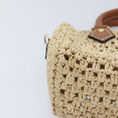 LOUIS VUITTON Nano Speedy Hand Bag Raffia Leather Beige M83525 LV Auth 89904S-9