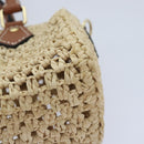 LOUIS VUITTON Nano Speedy Hand Bag Raffia Leather Beige M83525 LV Auth 89904S-16