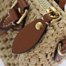 LOUIS VUITTON Nano Speedy Hand Bag Raffia Leather Beige M83525 LV Auth 89904S-10