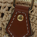 LOUIS VUITTON Nano Speedy Hand Bag Raffia Leather Beige M83525 LV Auth 89904S-18