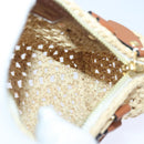 LOUIS VUITTON Nano Speedy Hand Bag Raffia Leather Beige M83525 LV Auth 89904S-20