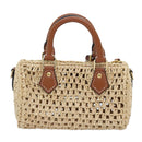 LOUIS VUITTON Nano Speedy Hand Bag Raffia Leather Beige M83525 LV Auth 89904S-2