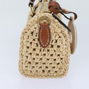 LOUIS VUITTON Nano Speedy Hand Bag Raffia Leather Beige M83525 LV Auth 89904S-3