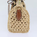 LOUIS VUITTON Nano Speedy Hand Bag Raffia Leather Beige M83525 LV Auth 89904S-4