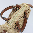 LOUIS VUITTON Nano Speedy Hand Bag Raffia Leather Beige M83525 LV Auth 89904S-6