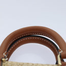 LOUIS VUITTON Nano Speedy Hand Bag Raffia Leather Beige M83525 LV Auth 89904S-8