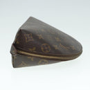 LOUIS VUITTON Monogram Trousse Demi Ronde Cosmetic Pouch M47520 LV Auth 89925-3