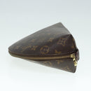 LOUIS VUITTON Monogram Trousse Demi Ronde Cosmetic Pouch M47520 LV Auth 89925-4