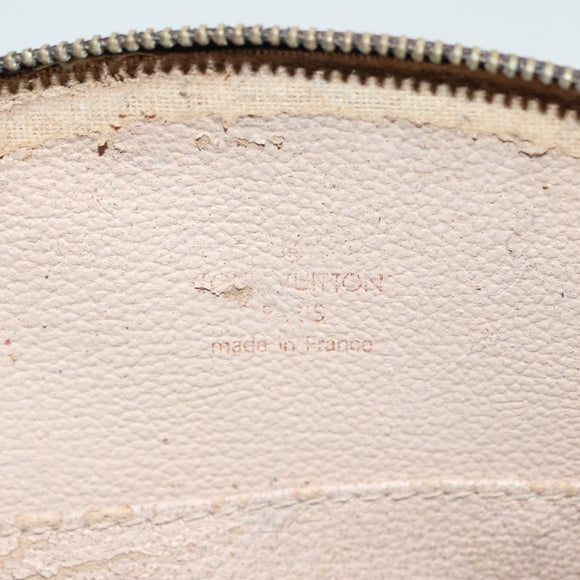 LOUIS VUITTON Monogram Trousse Demi Ronde Cosmetic Pouch M47520 LV Auth 89926