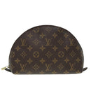 LOUIS VUITTON Monogram Trousse Demi Ronde Cosmetic Pouch M47520 LV Auth 89926-18