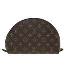 LOUIS VUITTON Monogram Trousse Demi Ronde Cosmetic Pouch M47520 LV Auth 89926-2