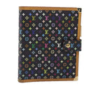 LOUIS VUITTON Multicolor Agenda GM Day Planner Cover Black R20893 LV Auth 89931SAV-1