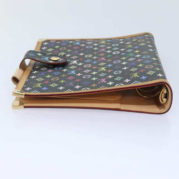 LOUIS VUITTON Multicolor Agenda GM Day Planner Cover Black R20893 LV Auth 89931SAV