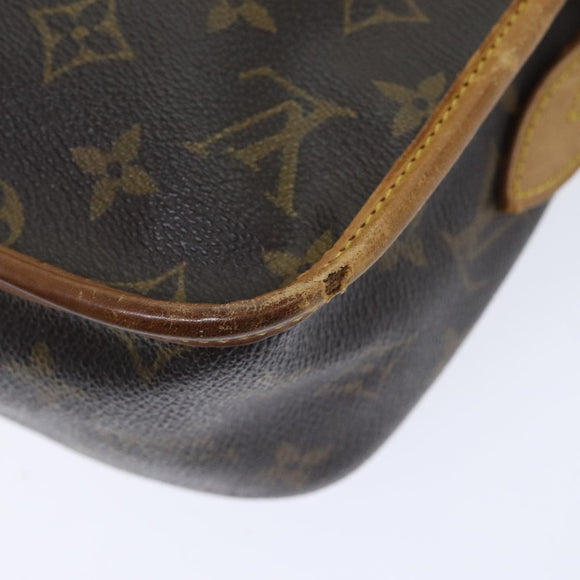 LOUIS VUITTON Monogram Gibeciere MM Umhängetasche M42247 LV Auth 89955