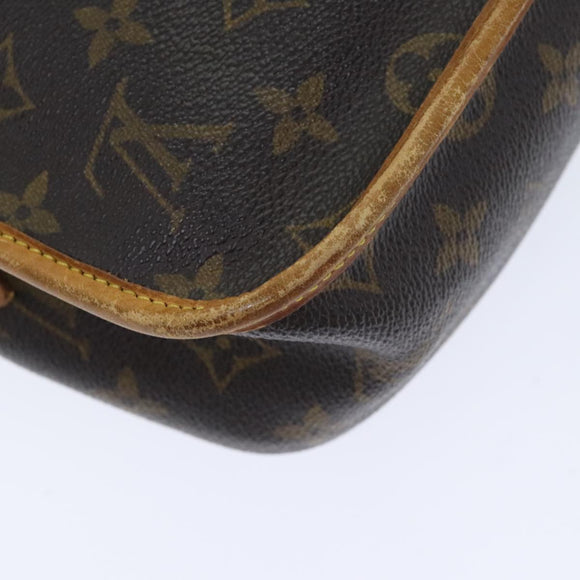 LOUIS VUITTON Monogram Gibeciere MM Shoulder Bag M42247 LV Auth 89955