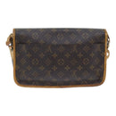 LOUIS VUITTON Monogram Gibeciere MM Umhängetasche M42247 LV Auth 89955-2