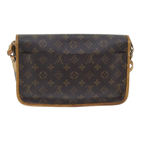 LOUIS VUITTON Monogram Gibeciere MM Umhängetasche M42247 LV Auth 89955