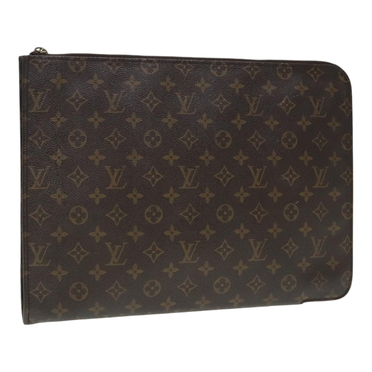 LOUIS VUITTON Monogram Posh Documents Clutch Bag M53456 LV Auth 89968