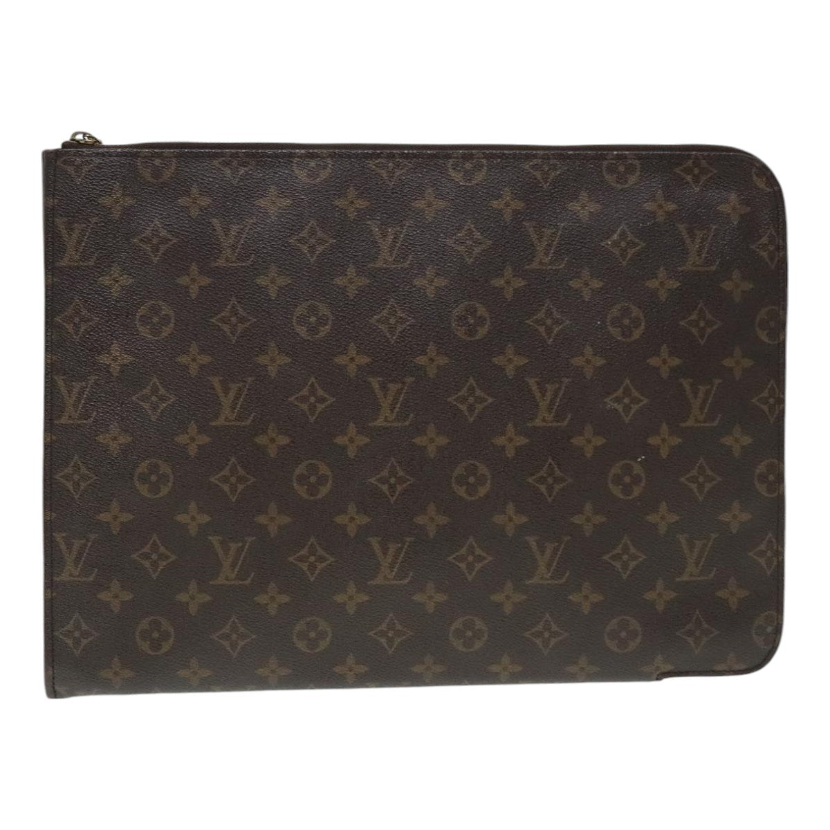 LOUIS VUITTON Monogram Posh Documents Clutch Bag M53456 LV Auth 89968