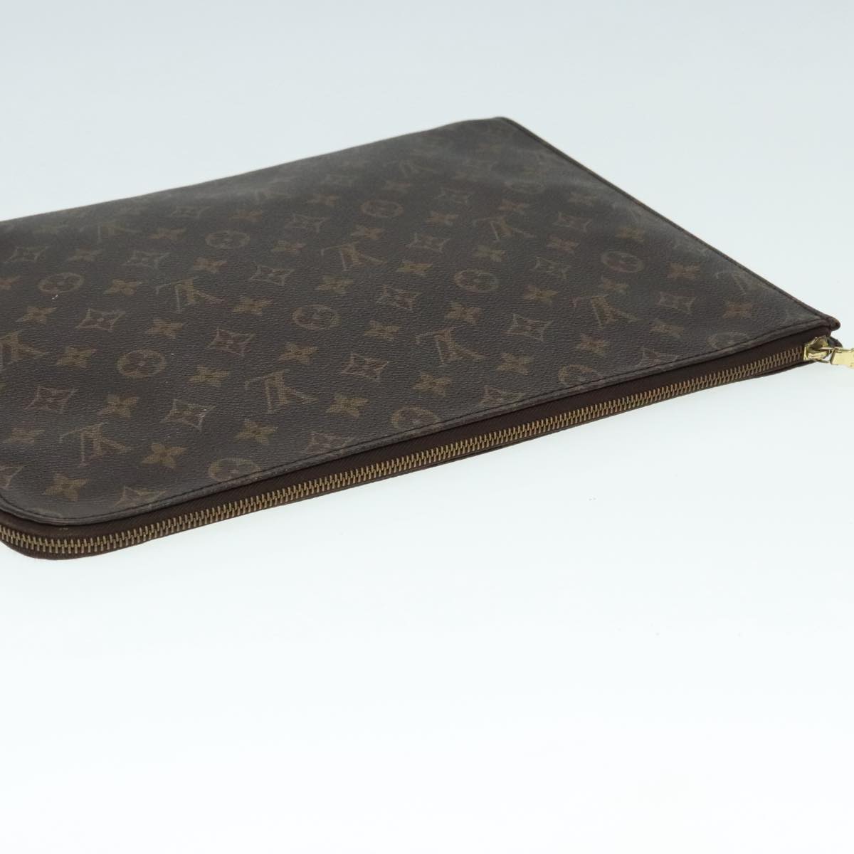 LOUIS VUITTON Monogram Posh Documents Clutch Bag M53456 LV Auth 89968