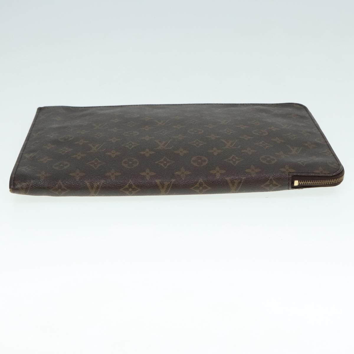 LOUIS VUITTON Monogram Posh Documents Clutch Bag M53456 LV Auth 89968