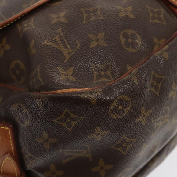 LOUIS VUITTON Monogram Saumur 35 Shoulder Bag M42254 LV Auth 89975