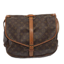 LOUIS VUITTON Monogram Saumur 35 Shoulder Bag M42254 LV Auth 89975-13