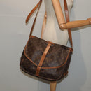 LOUIS VUITTON Monogram Saumur 35 Shoulder Bag M42254 LV Auth 89975-31