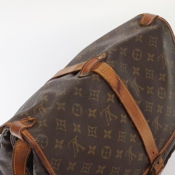LOUIS VUITTON Monogram Saumur 35 Shoulder Bag M42254 LV Auth 89975
