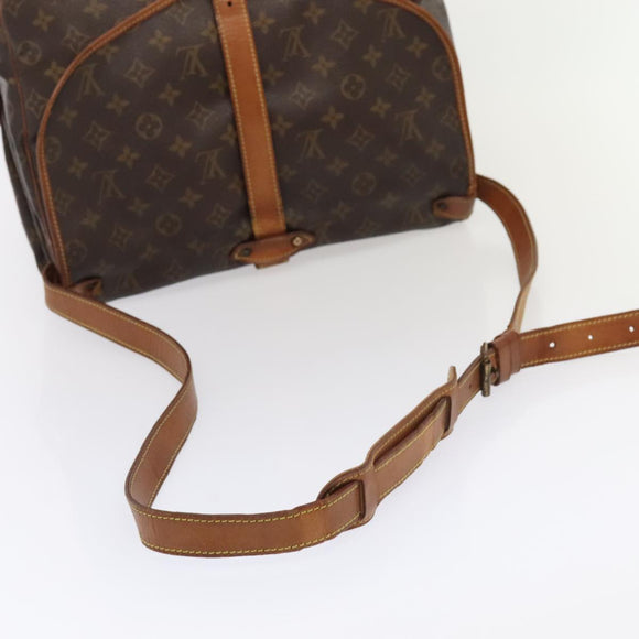 LOUIS VUITTON Monogram Saumur 35 Shoulder Bag M42254 LV Auth 89975