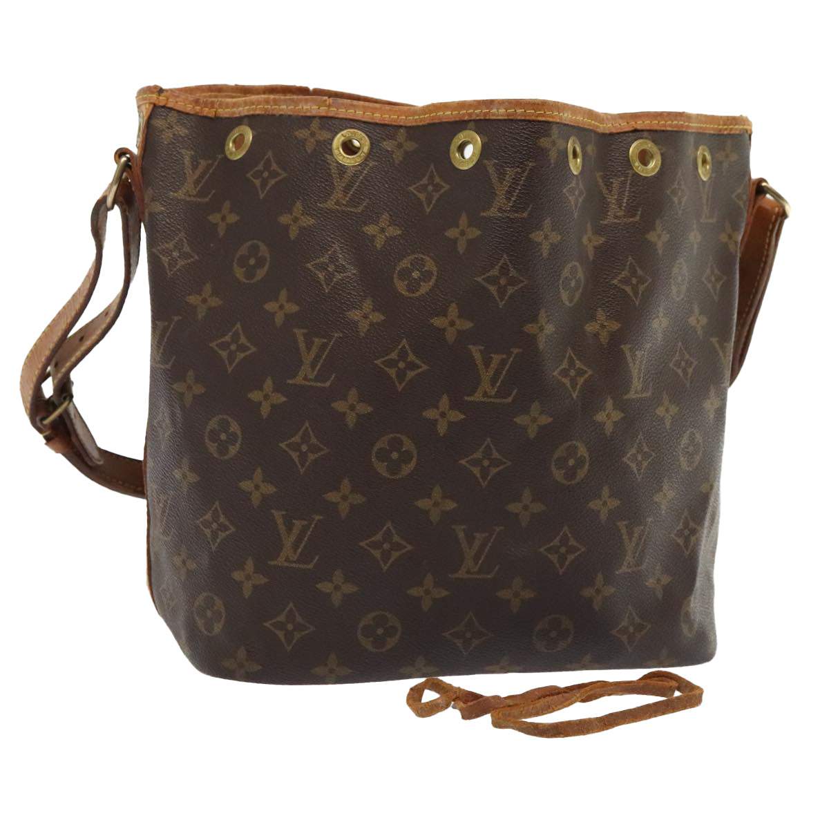 LOUIS VUITTON Monogram Petit Noe Shoulder Bag M42226 LV Auth 89982