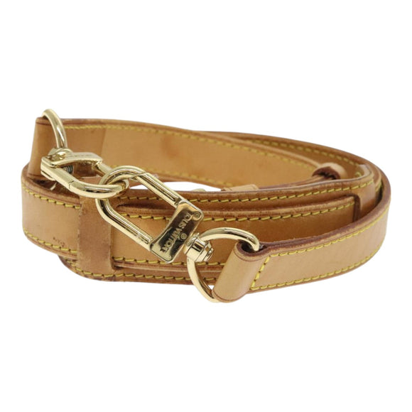LOUIS VUITTON Adjustable Shoulder Strap Leather 36.2""-43.7"" Beige Auth 90005