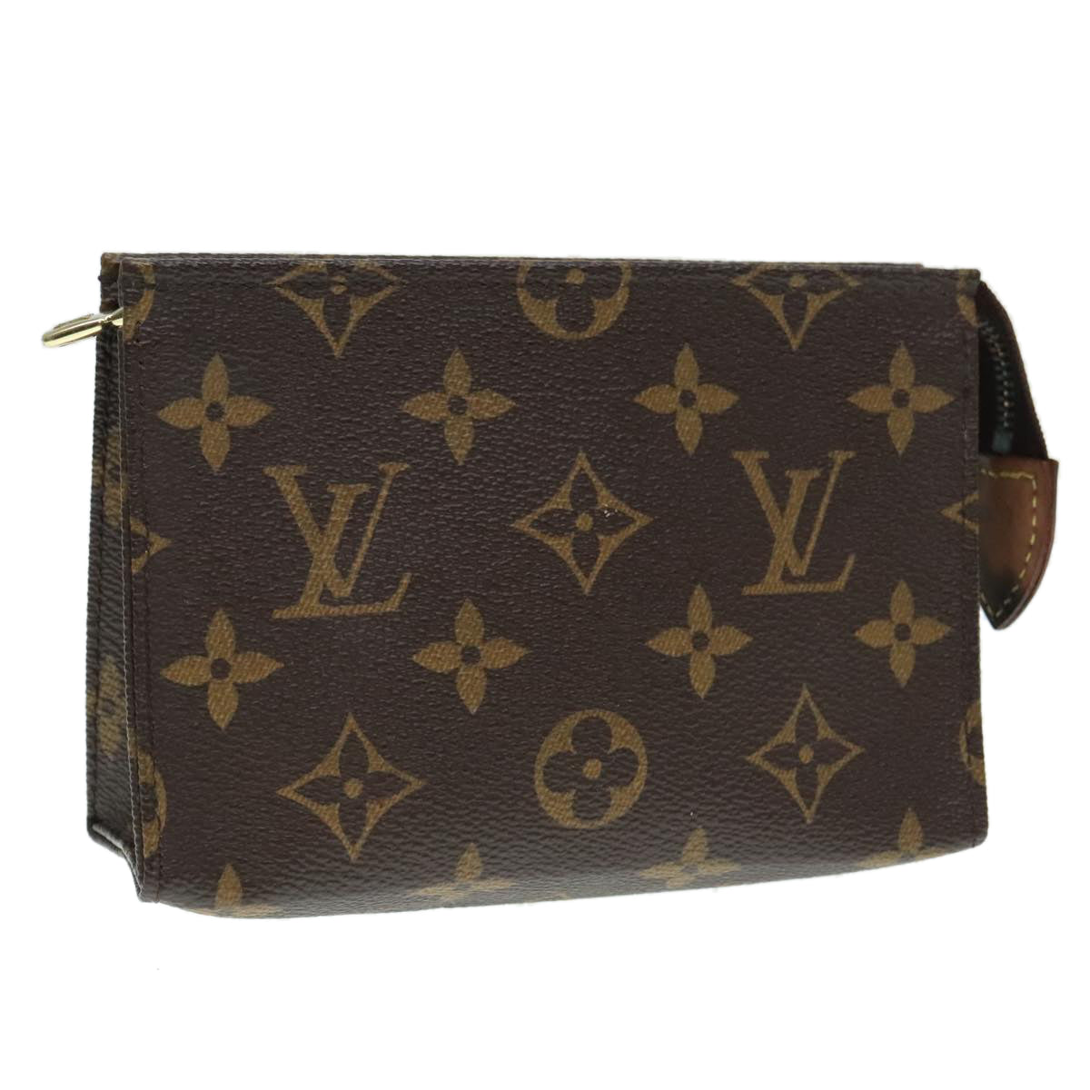 LOUIS VUITTON Monogram Poche Toilette 15 Pouch M47546 LV Auth 90017