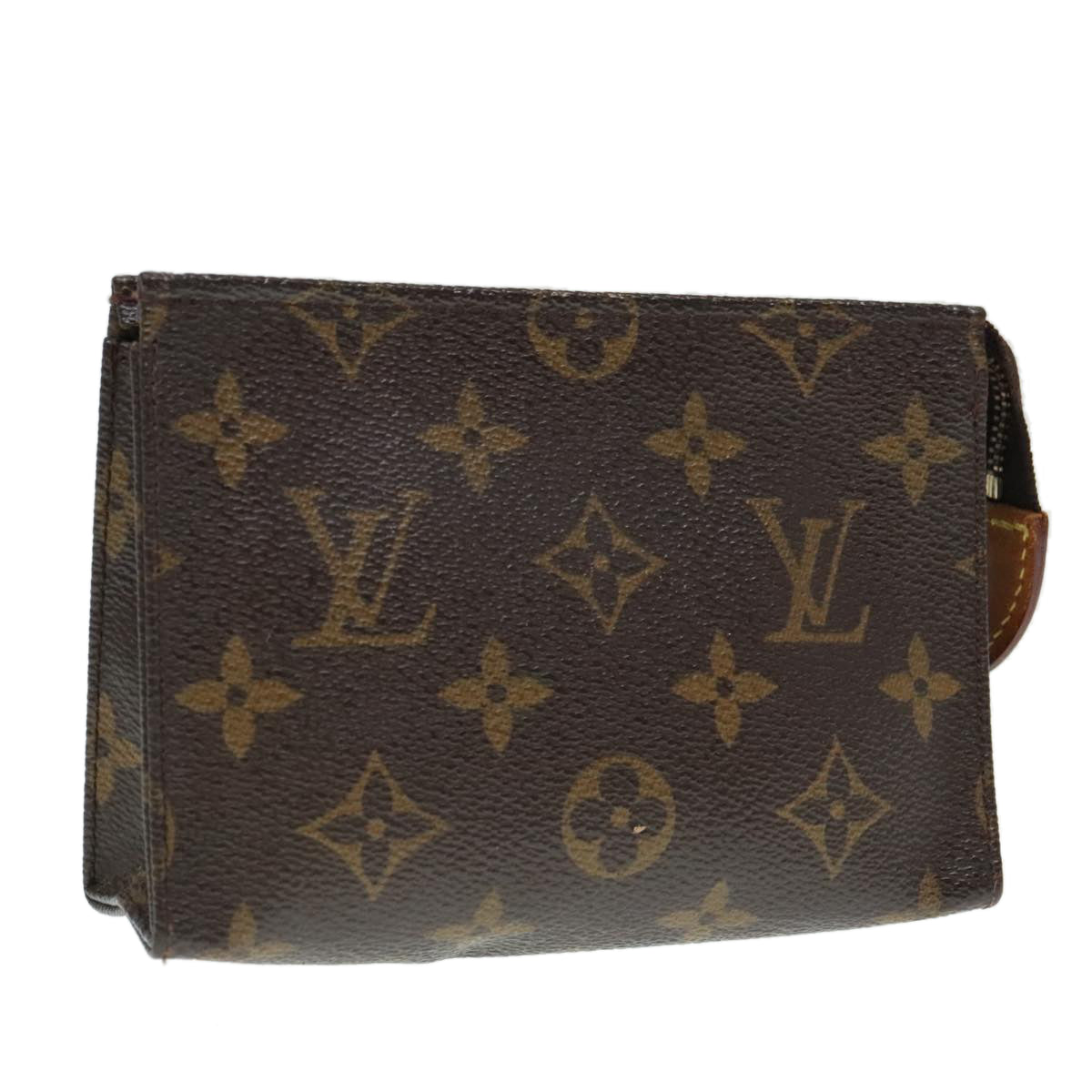 LOUIS VUITTON Monogram Poche Toilette 15 Pouch M47546 LV Auth 90020