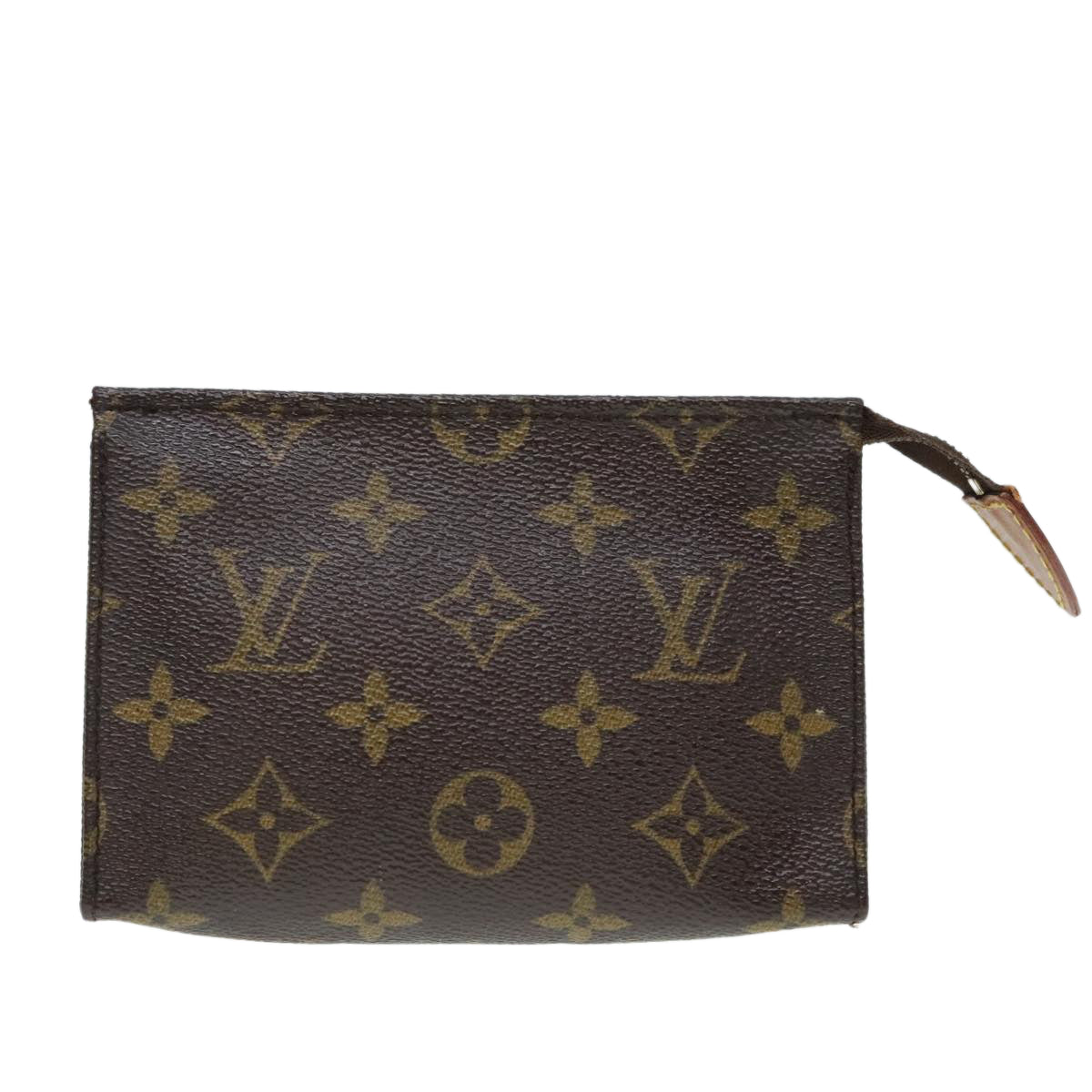 LOUIS VUITTON Monogram Poche Toilette 15 Pouch M47546 LV Auth 90021