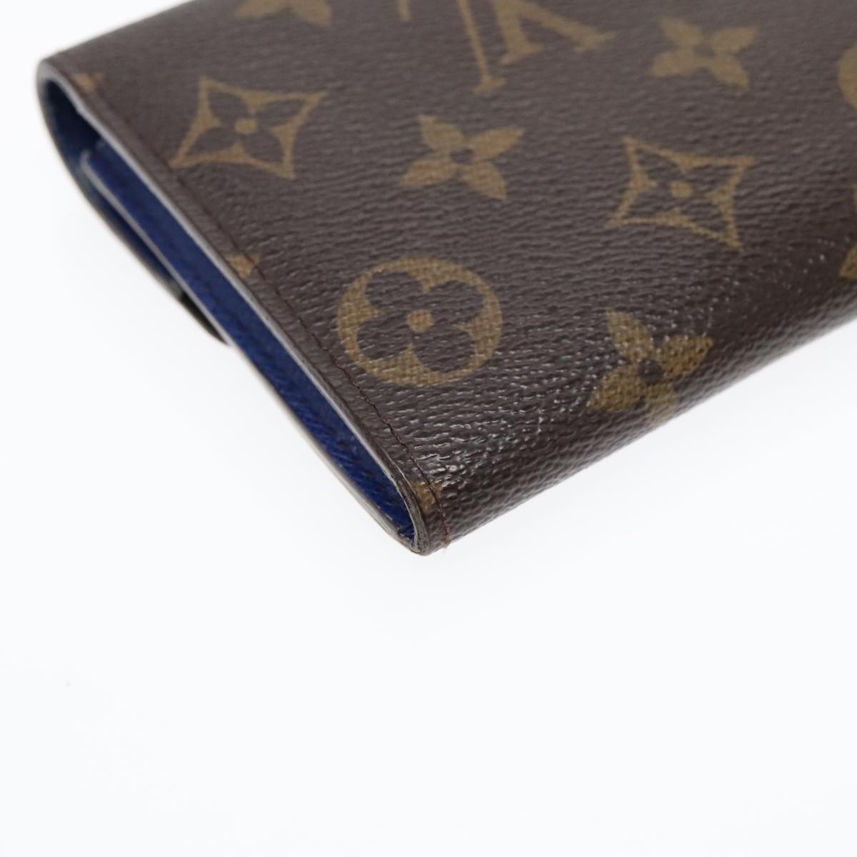 LOUIS VUITTON Monogram Portefeuille Emily Long Wallet Blue M60138 LV Auth 90035