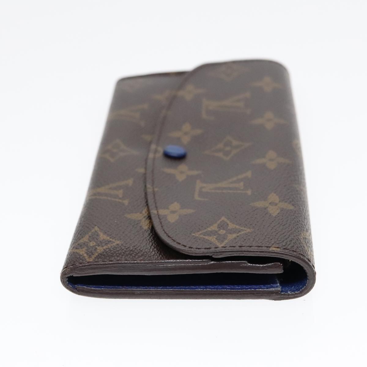 LOUIS VUITTON Monogram Portefeuille Emily Long Wallet Blue M60138 LV Auth 90035