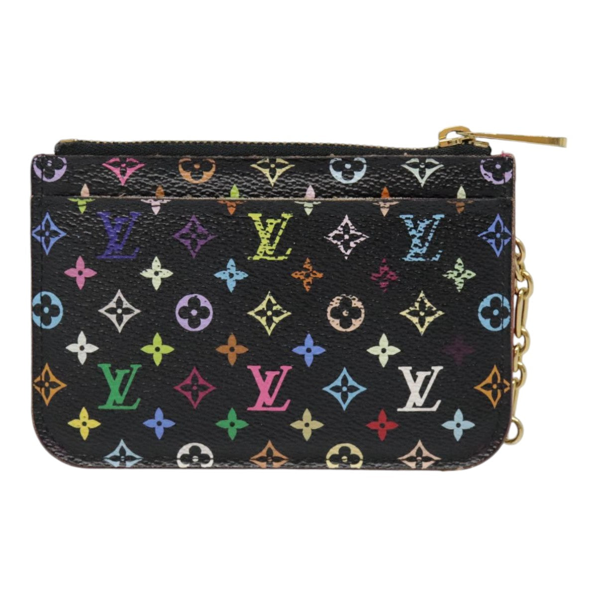 LOUIS VUITTON Monogram Multicolor Pochette Cles NM Purse Black M93735 Auth 90038 - 0