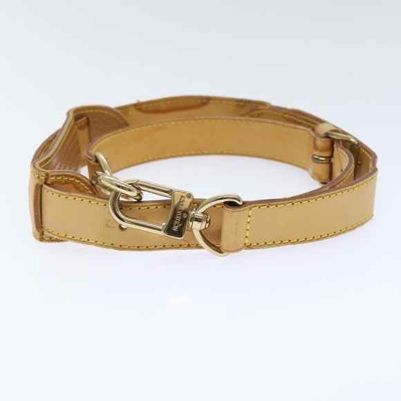 LOUIS VUITTON Adjustable Shoulder Strap Leather 31.5""""""""-38.6"""""""" Beige Auth 90043
