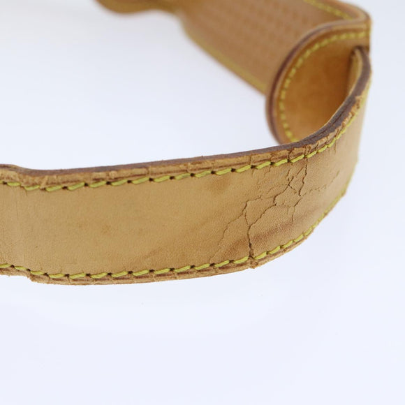 LOUIS VUITTON Adjustable Shoulder Strap Leather 31.5""-38.6"" Beige Auth 90043
