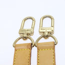 LOUIS VUITTON Adjustable Shoulder Strap Leather 31.5""-38.6"" Beige Auth 90043-7