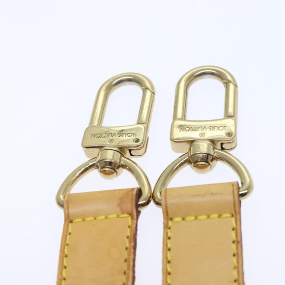 LOUIS VUITTON Adjustable Shoulder Strap Leather 31.5""-38.6"" Beige Auth 90043