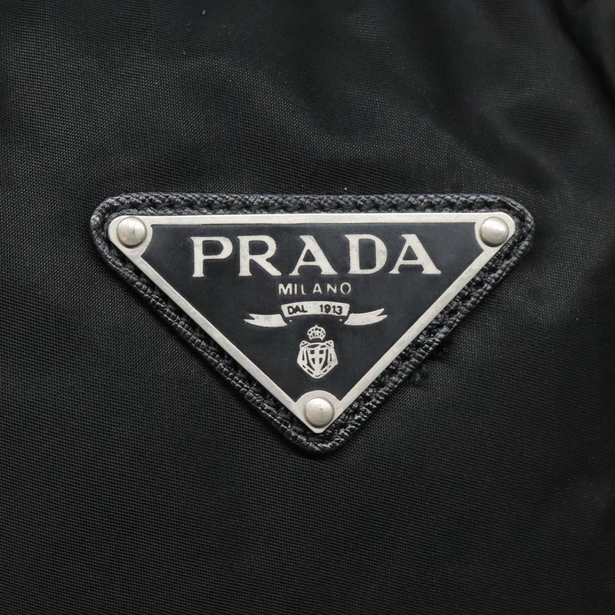 PRADA Boston Bag Nylon Black Auth 90048