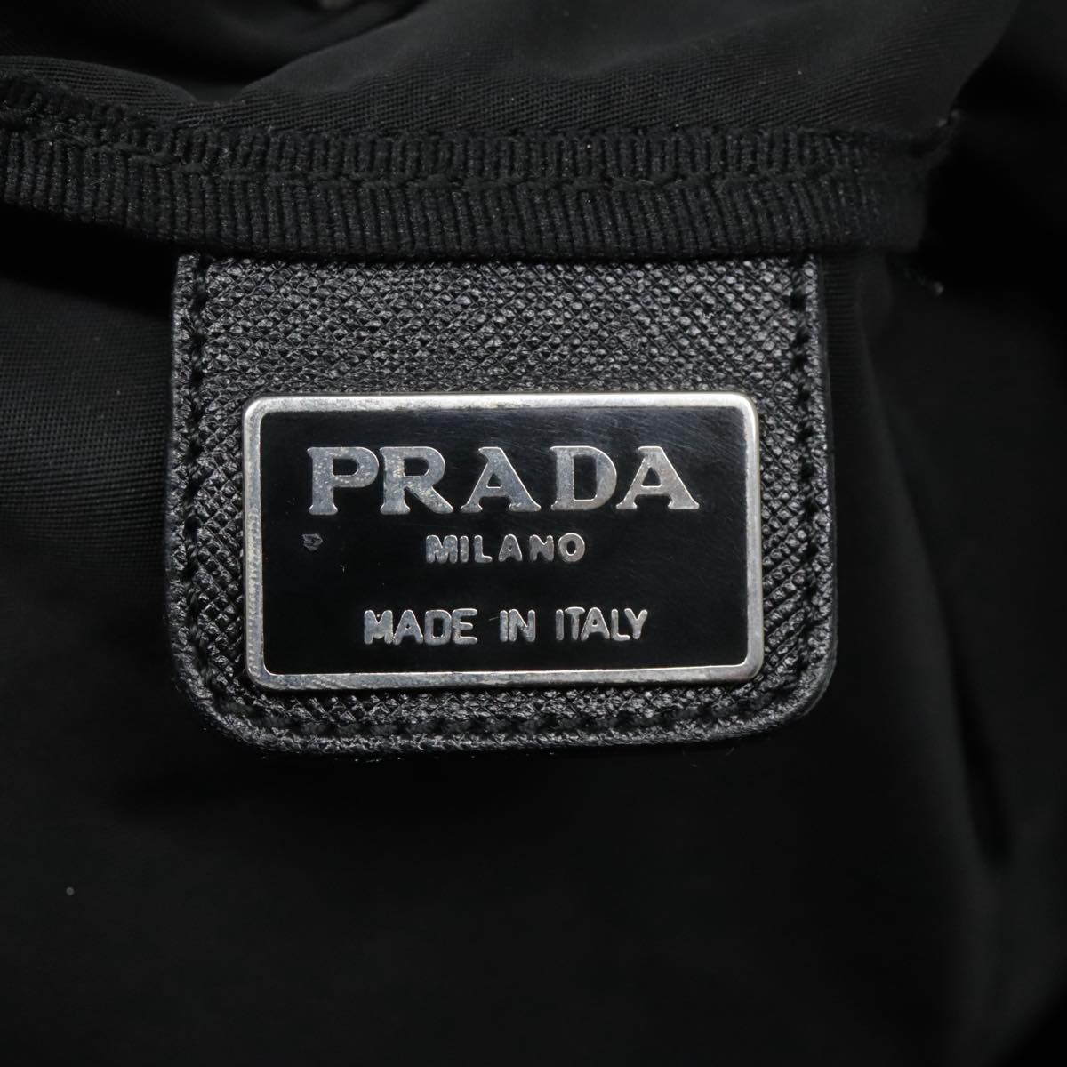 PRADA Boston Bag Nylon Black Auth 90048