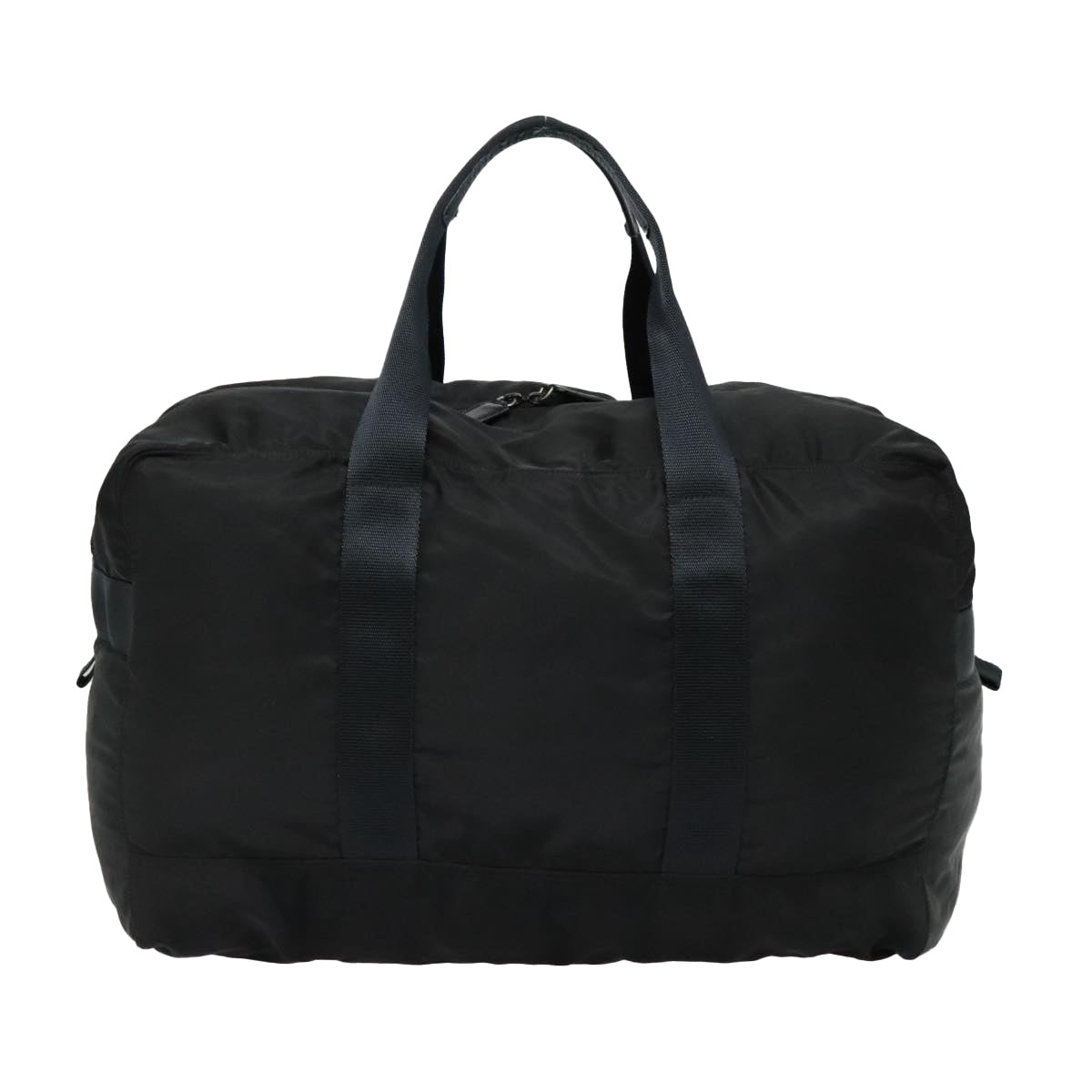 PRADA Boston Bag Nylon Black Auth 90048 - 0