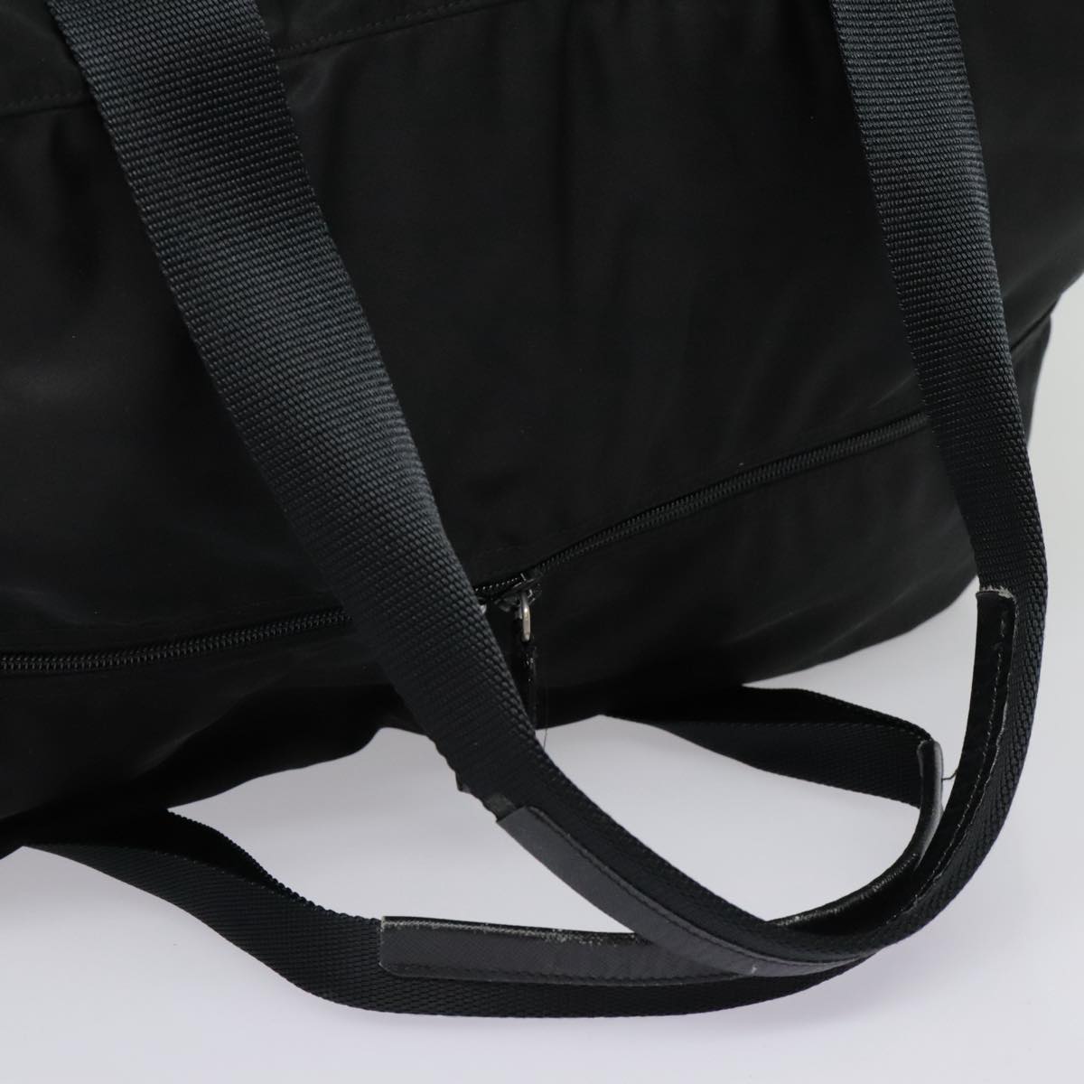 PRADA Boston Bag Nylon Black Auth 90048