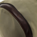 Salvatore Ferragamo Boston Bag Canvas Beige Silber Auth 90049-15