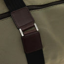 Salvatore Ferragamo Boston Bag Canvas Beige Silver Auth 90049-9