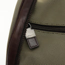 Salvatore Ferragamo Boston Bag Canvas Beige Silver Auth 90049-10