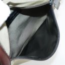 Salvatore Ferragamo Boston Bag Canvas Beige Silber Auth 90049-22